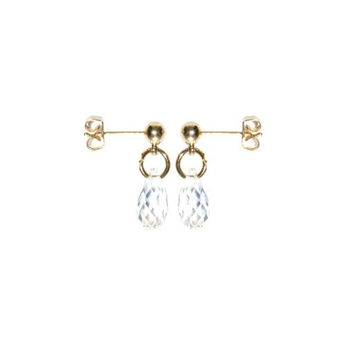 Boucle d'Oreille Goutte Cristalline