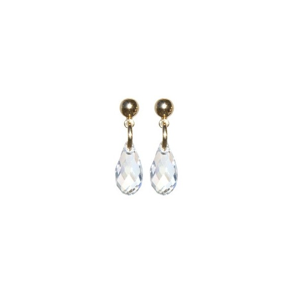 Boucle d'Oreille Goutte Cristalline
