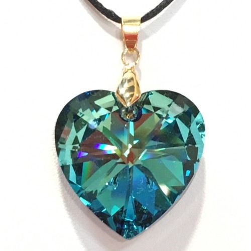 Blue Ocean Heart Pendant SM