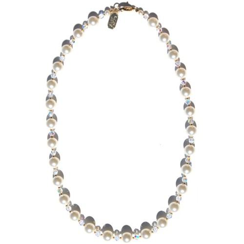 White Pearl Crystal NecklaceThe First