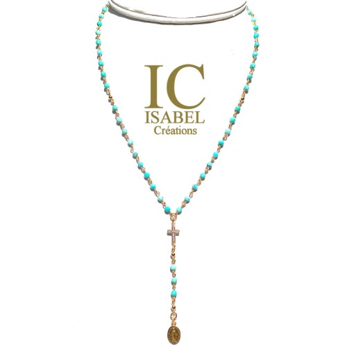 Collier Mini Chapelet turquoise