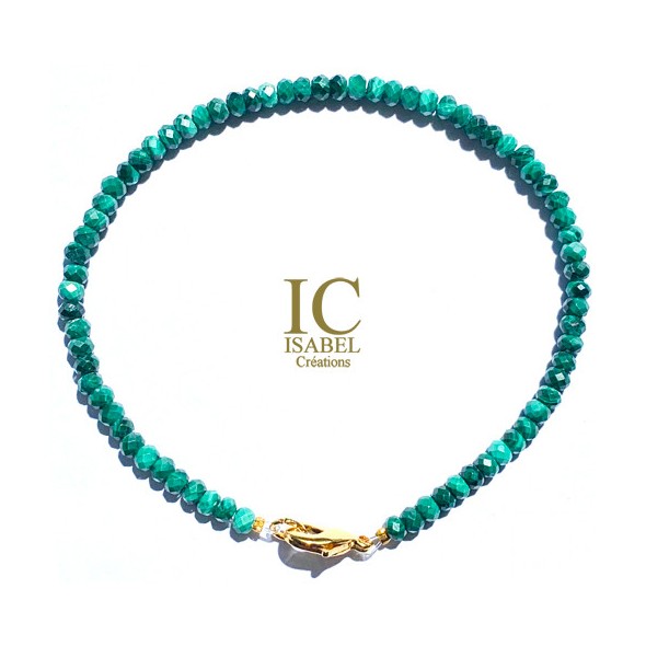 Bracelet Malachite pierres fines