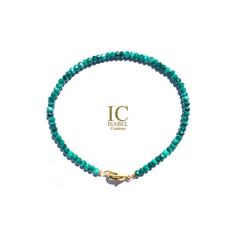 Bracelet Malachite pierres fines