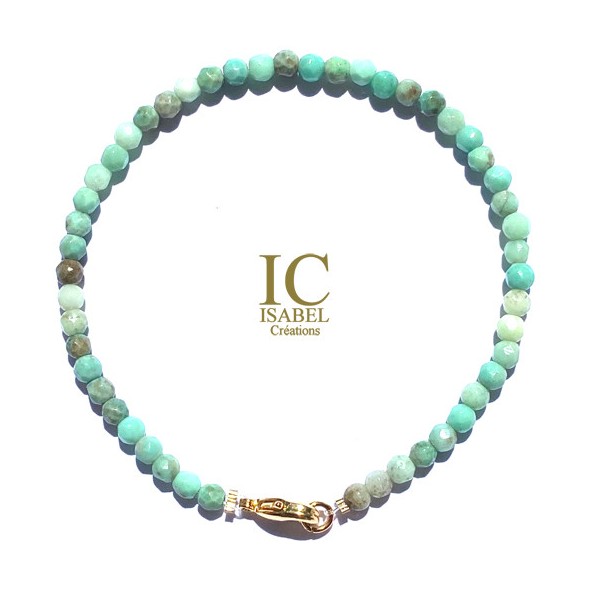 Bracelet Chrysoprase pierres fines