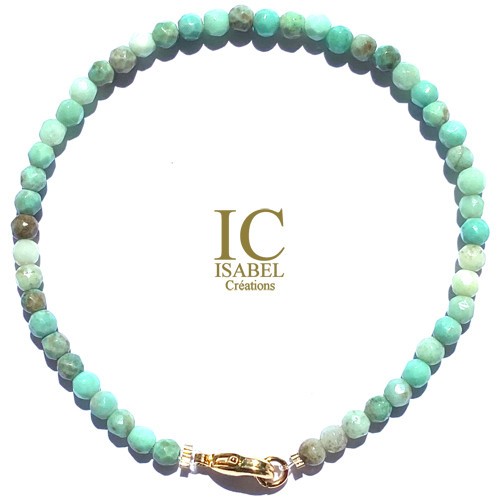 Bracelet Chrysoprase pierres fines