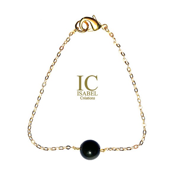 Bracelet Lovely Obsidienne Oeil Celeste
