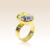 Bague Cabochon Ovale Cristal Aurore Boréale