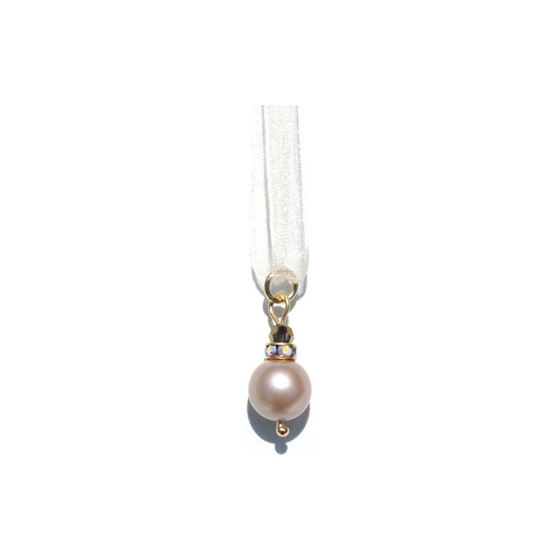 Crystal Champagne Pearl Pendant