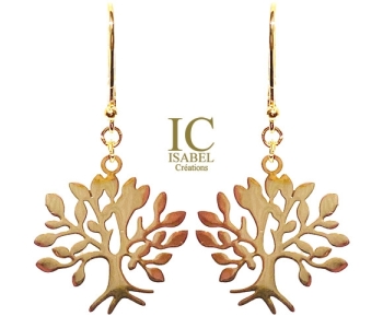 boucle d'oreille plaque or